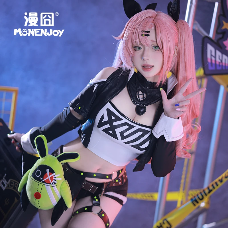 

Игра Zenless Zone Zero Косплей Костюм Николь Демара Полный комплект Униформа кролика включает в себя парик Collab Bangboo Кукла Doujin Подарки