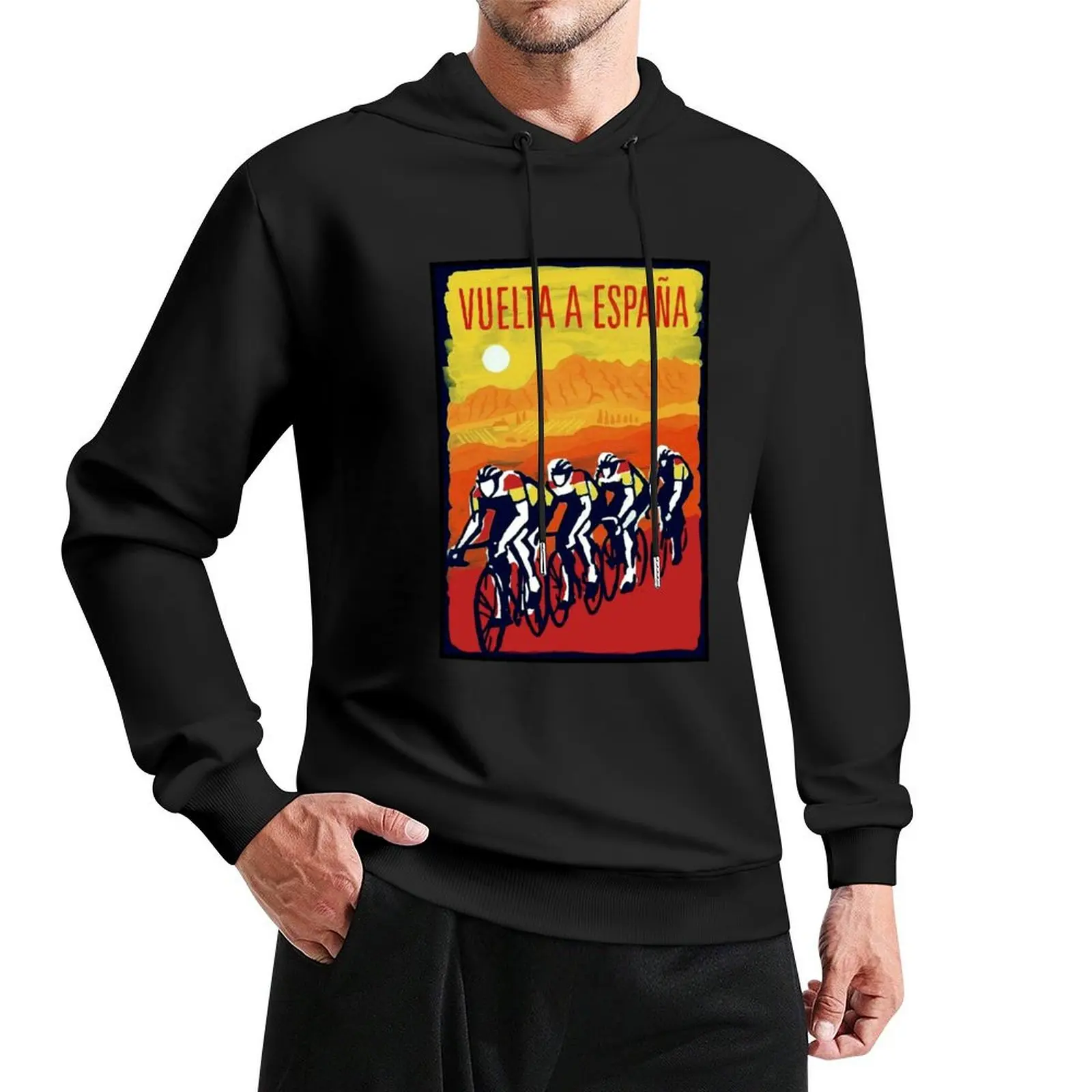 VUELTA A ESPANA : Vintage Bicycle Racing Print Pullover Hoodie blouse men clothing new in hoodies & sweatshirts