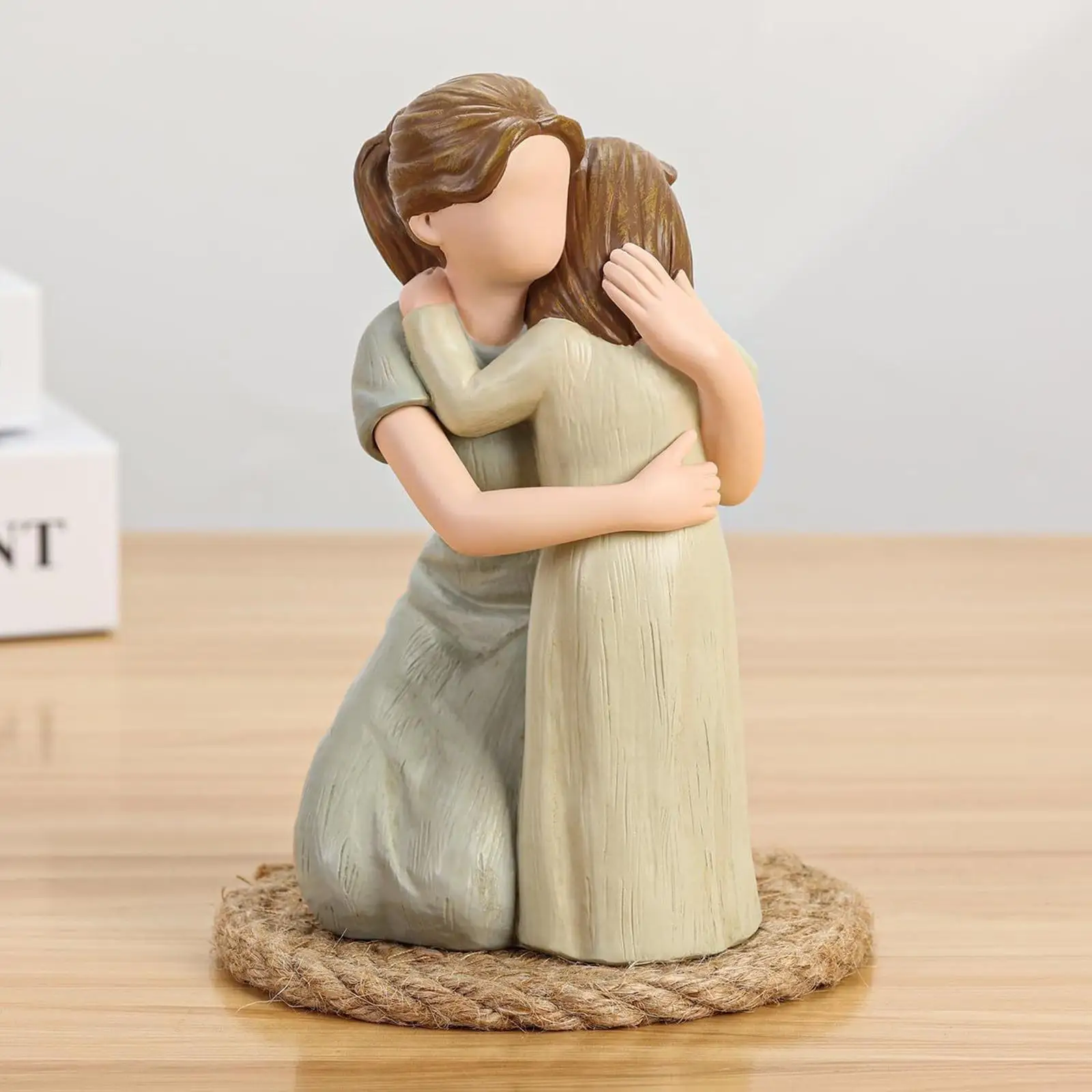 Mother and Daughter Statue Modern Resin for Office Housewarming Dining Table