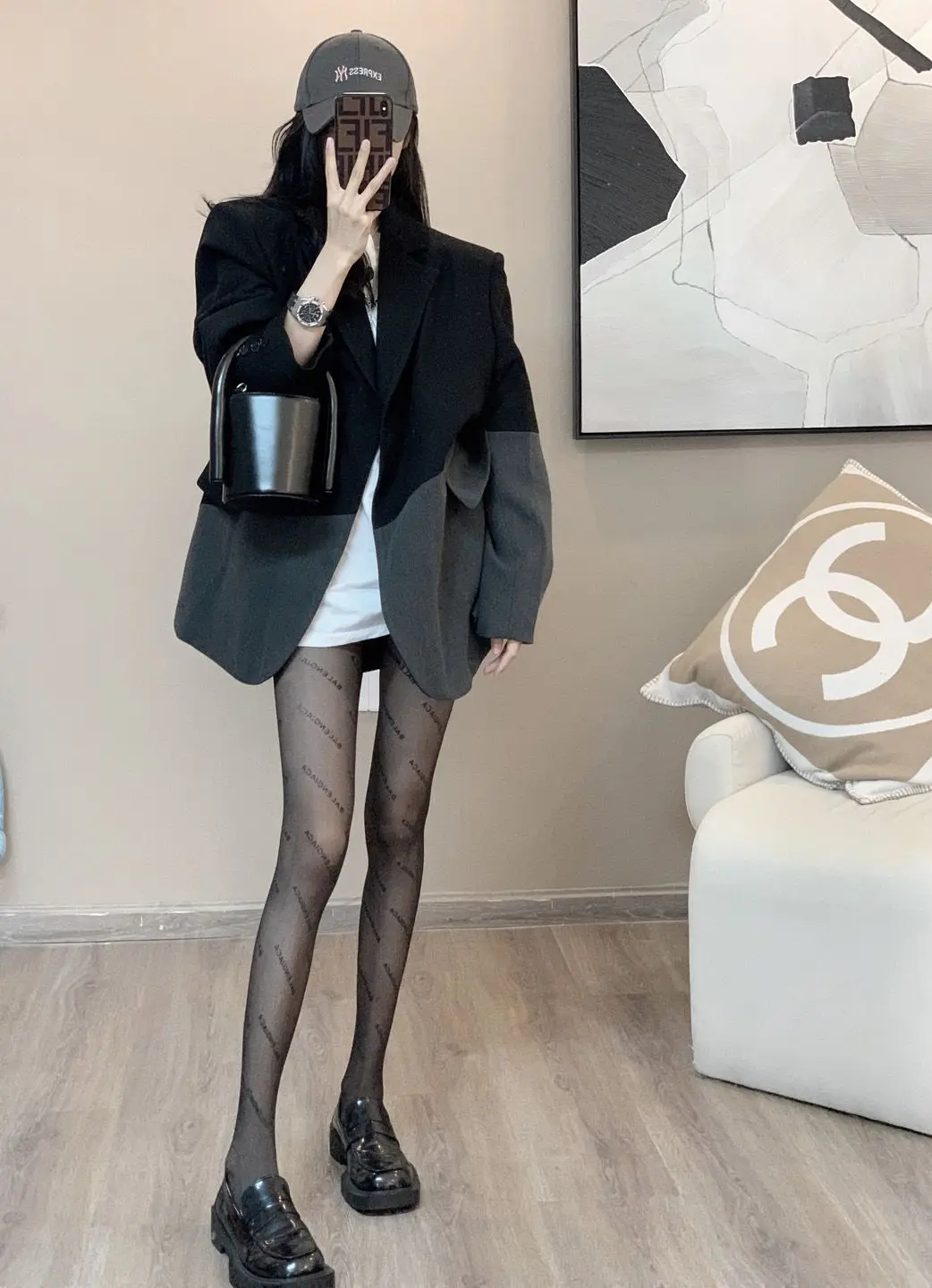 French Retro Splicing Casual New Style Suit Design Temperament Versatile Jacket Top Suit for Women