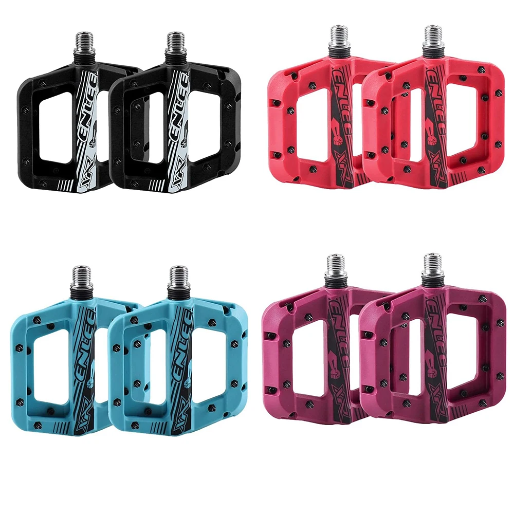 CATAZER Mountain Bike Pedals 9/16 Inch Spindle MTB Pedals BMX Pedals Nylon Fiber DU Bearing Non-Slip Bicycle Clycling Accesorios