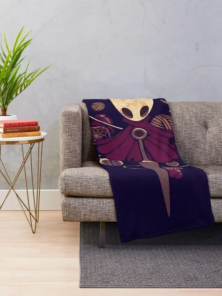 Silksong Hollow Knight Hornet Bug Videogame Throw Blanket Flannel Fabric Bed linens Baby Furry Blankets