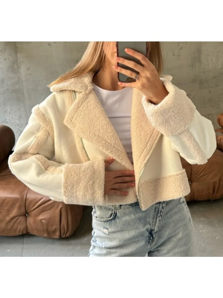 معطف Tossy غير رسمي منفوش متباين للنساء بأكمام طويلة معطف فضفاض ملابس الشارع الشهير سترات نسائية للتنقل