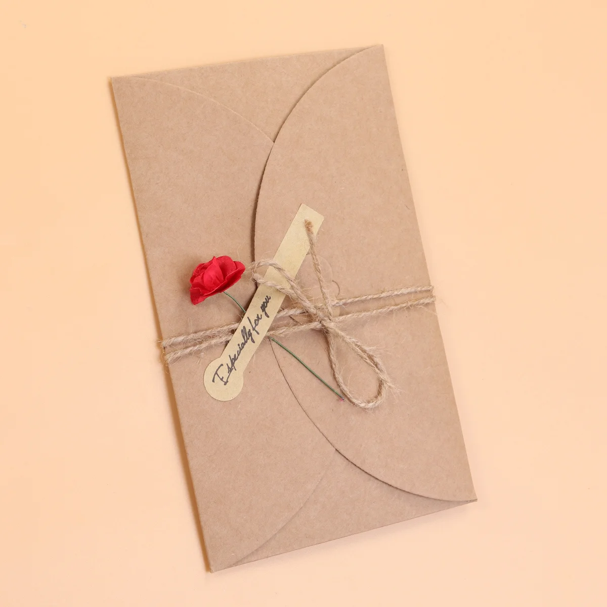 빈티지 크래프트 인사 카드 수제 건조 꽃 대형 레드 로즈 창의적인 축복 감사 발렌타인데이 생일 파티용