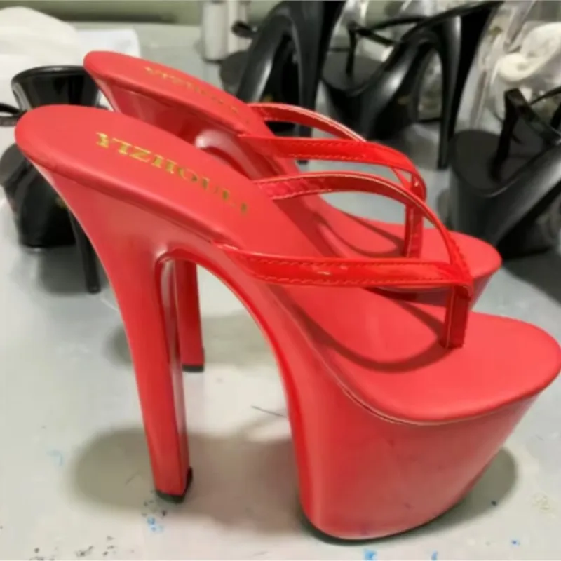 Color customizable, stylish 15-17-20cm princess slippers, sexy nightclub heels, model stage show sandals