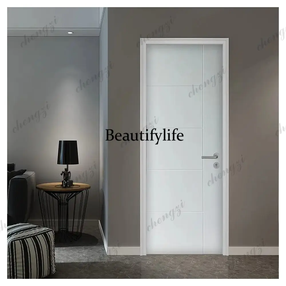 Z138 Customized Luxury Interior Wooden Door Natural Wood Veneer Excellent Sealing Soundproof Custom Size Villa Dining Room Door
