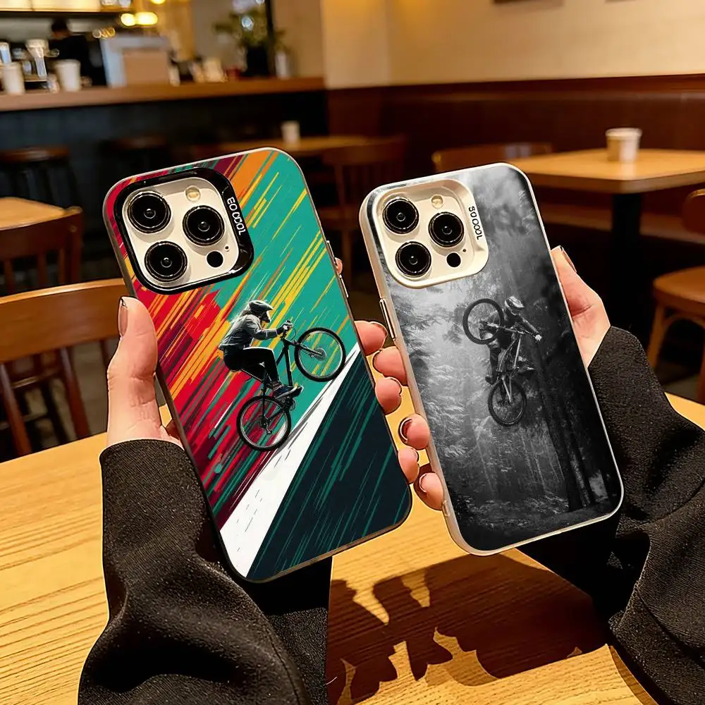 

C-Cool M-Mountain B-Bikes Phone Case For iPhone 17,16,15,14,13,12,11 Plus,Pro Max,XS,Colorful Silver Phone case Funda Cover