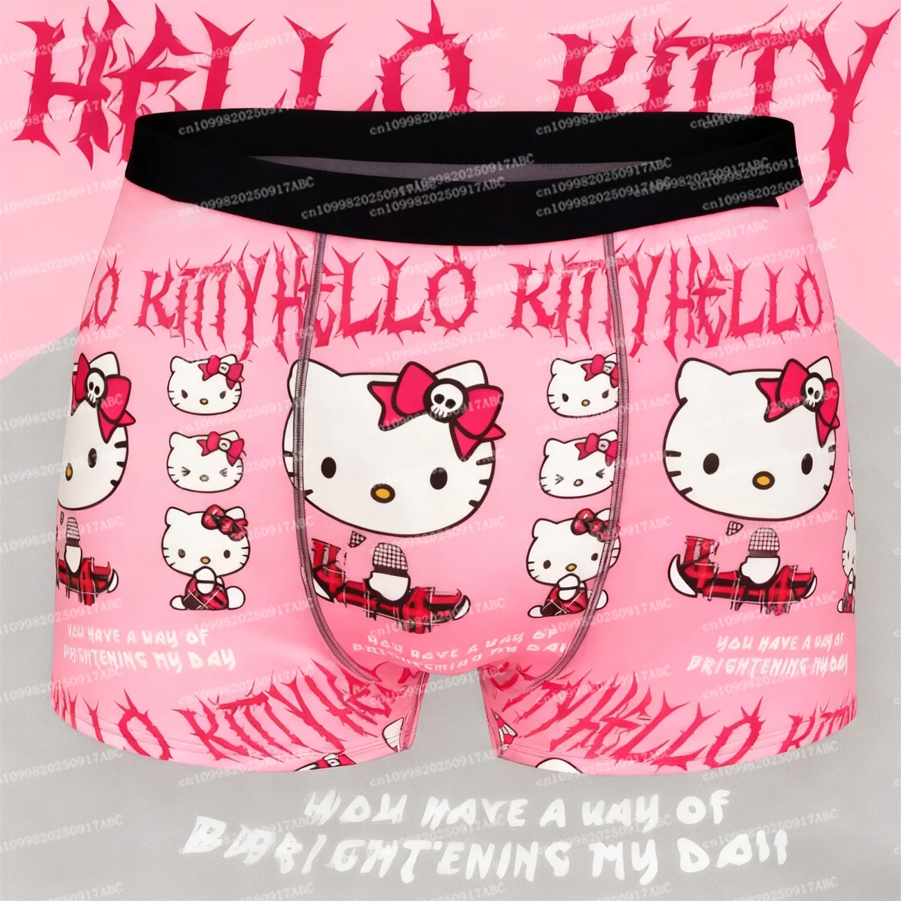 （Miniso） Majtki męskie Hello Kitty Majtki rozjaśniające Szorty Figi Miękkie majtki z podszewką Męskie Damskie Majtki S-4XL