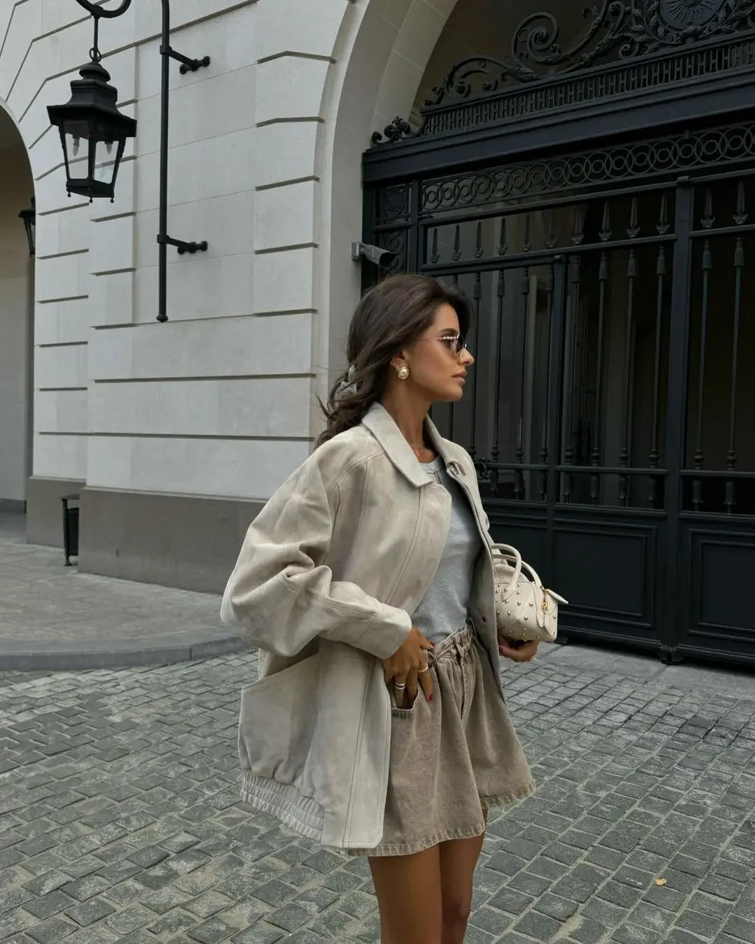 

Casual Solid Color Deer Fur Jacket Fashionable Unique Single Breasted Pocket Loose Outerwear Commuting Daily Jackets 2025 Ladies