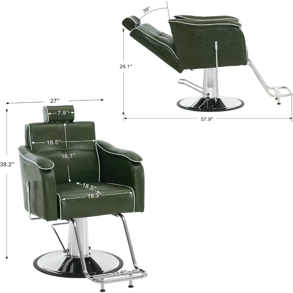 Barber Chair with 440 Lbs. Heavy Duty Hydraulic Pump All Purpose Hair Styling Swivel Salon Chair