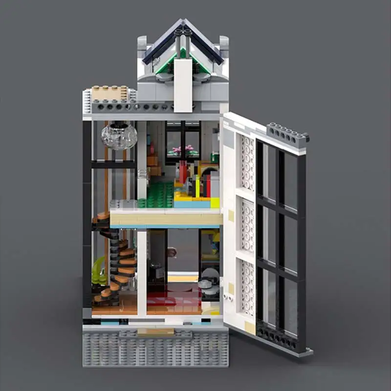 Hot Selling Urban Building Blocks Vinyl Store Model Architecture Small Particle Assembled Bricks Toys Set Children Birthday Gift