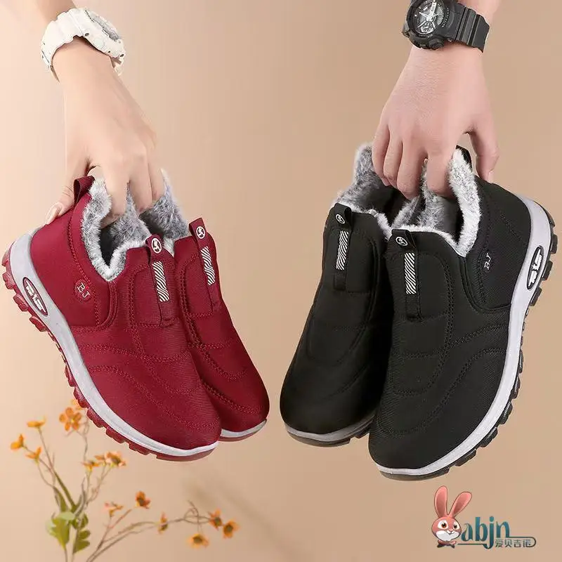 

Thiened Fce Lined Winter Cotton oes for Women Soft Plu Warm Anti-Cold Casual oes Dad oes Comfortable Walking oes