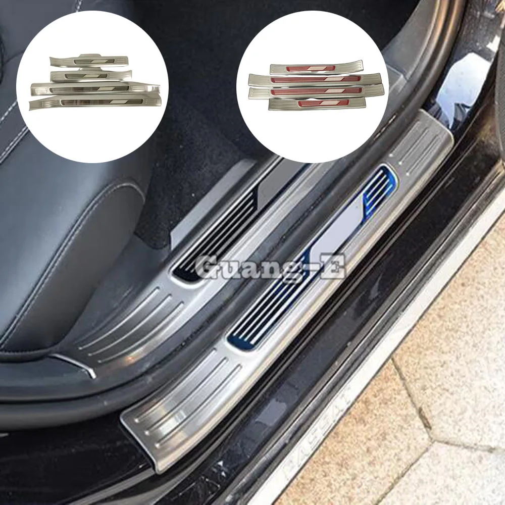 

Inner Outside Door Sill Scuff Plate Cover Pedal Trim Threshold Strip Accessories For Volkswagen VW Passat B8 2016 2017 2018 2019