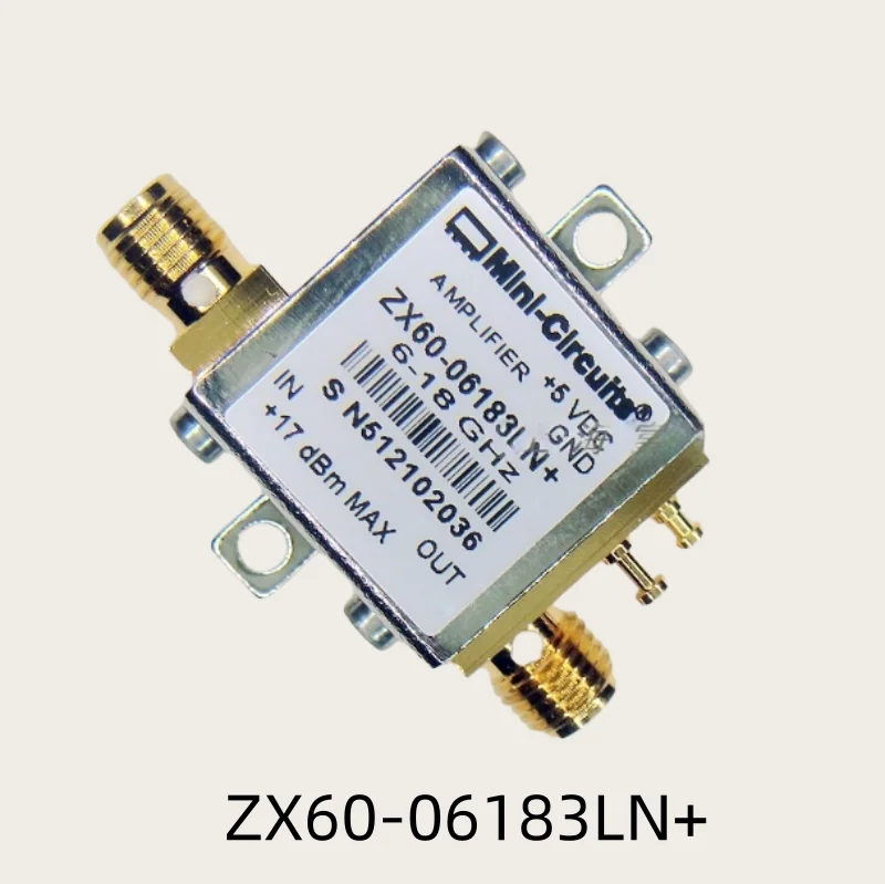 ZX60-06183LN+ Frequency 6GHz~18GHz Gain 25.2dB Noise coefficient 2dB Operating voltage 4.9V~7V