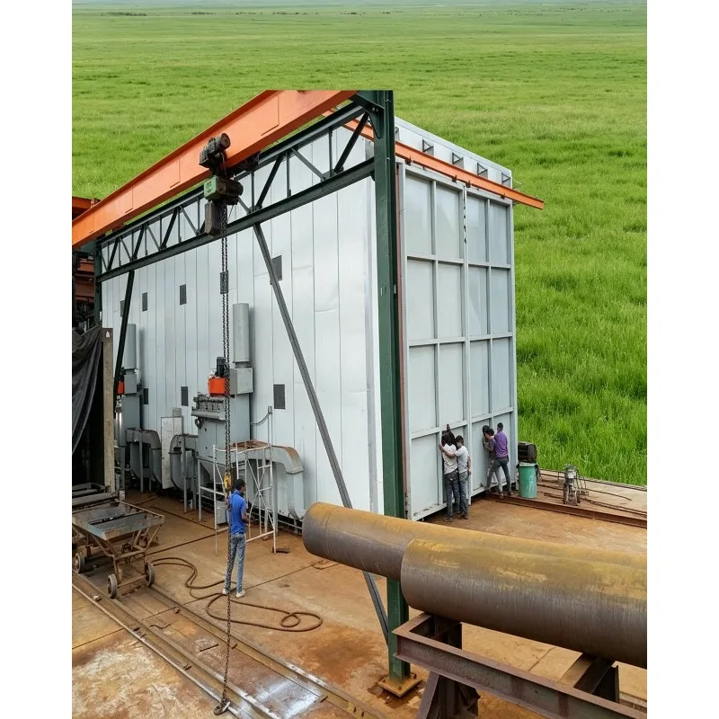 Metal Abrasive Sandblasting Room | Industrial Steel Structure Sand Blast Chamber for Surface Preparation & Cleaning