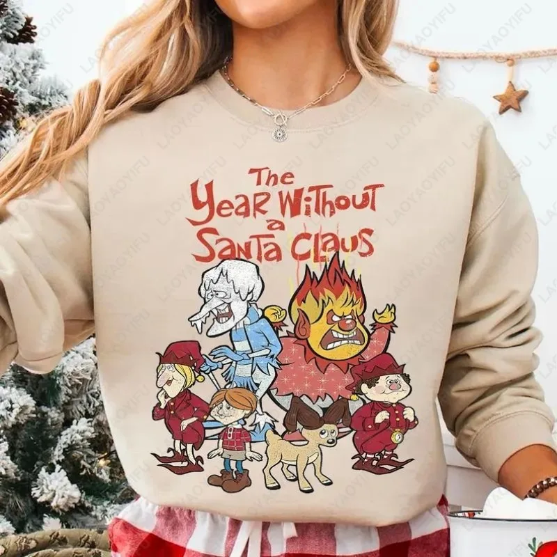 

Funny Snow Miser & Heat Miser Graphic Winter Pullover Christmas Movie The Year Without Santa Claus Vintage Cartoon Unisex Hoody