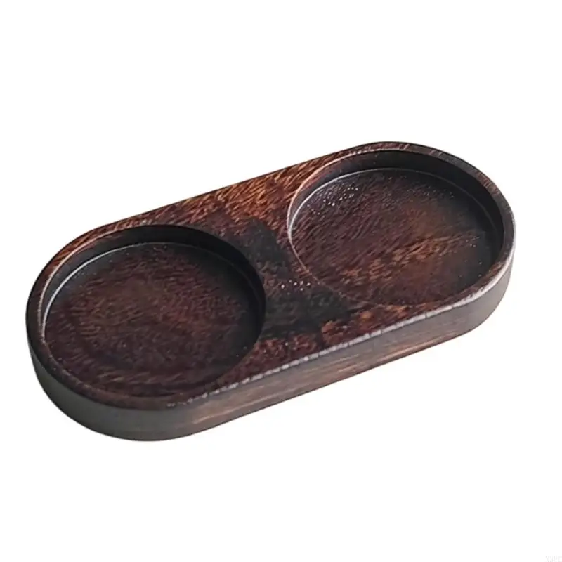 Walnuts Grinders Tray With High Edges Elegant Salts and Pepper Mill Holder X3UC