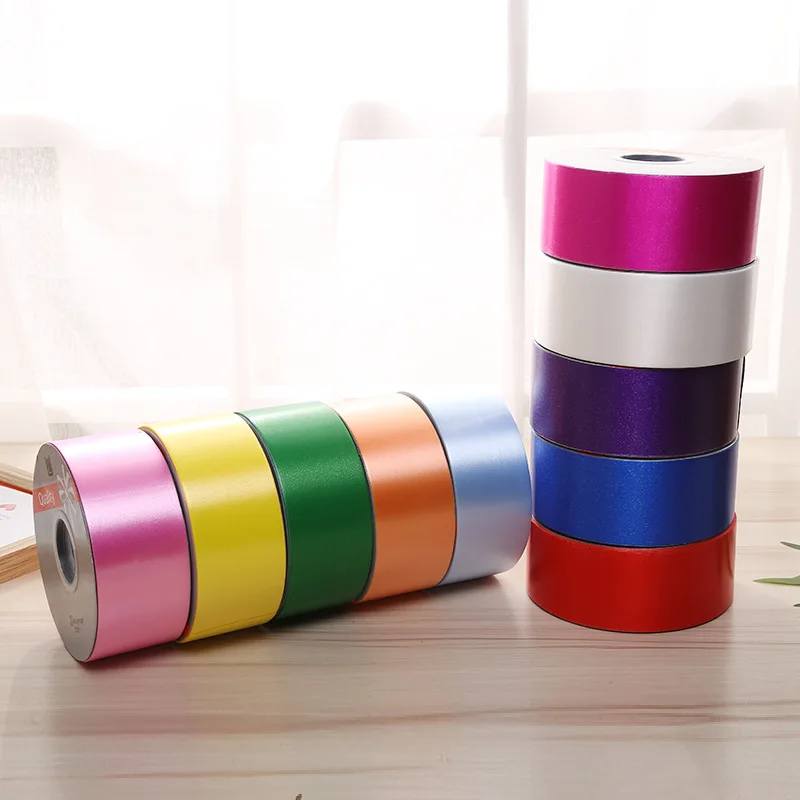 100 Yard/Rolle 5 cm Ballon-Bindungsband aus Kunststoff, DIY-Geschenkband für Geburtstagsgeschenke, Schleifenherstellung, Hochzeitsdekoration, Zubehör