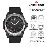 NORTH EDGE EVOQUE 2 Solar Power Military Watch For Men Waterproof 50M Men's Sport Wristwatches Luminous