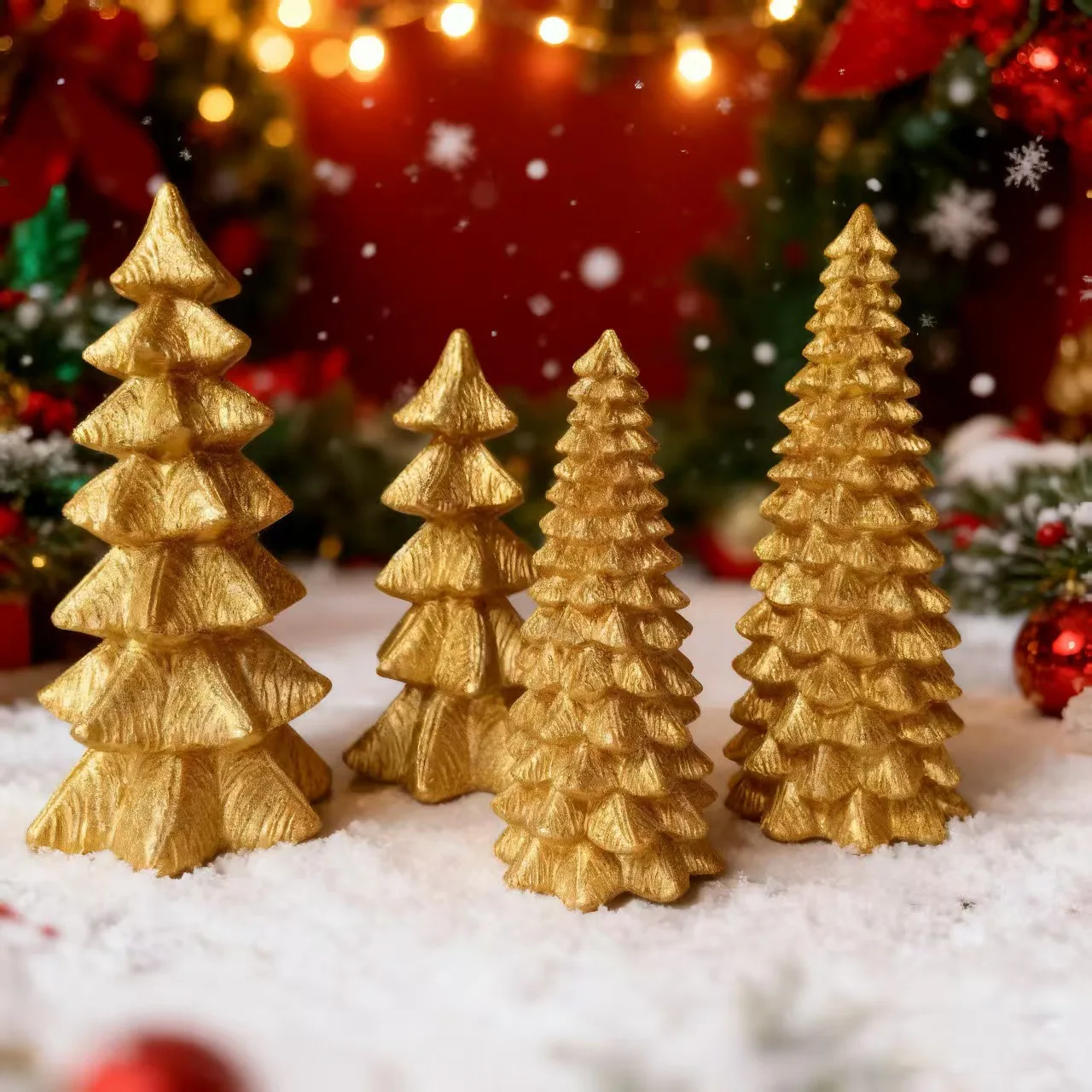 LED Christmas Tree Night Lamps Mini Luminous Xmas Tree Night Lights Desktop Ornaments For New Year Party Home Decorations