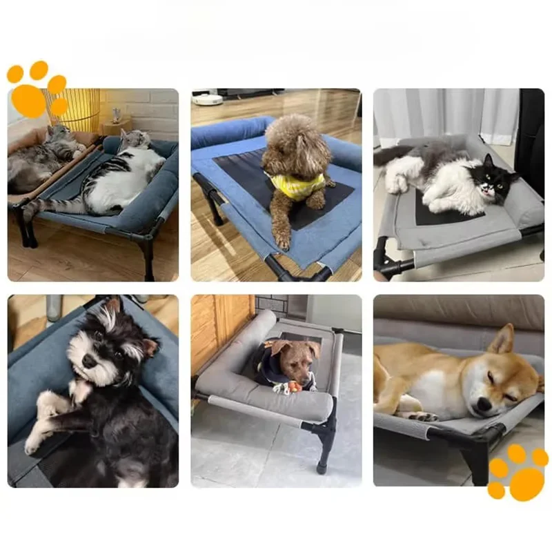 Erhöhtes Hundebett, kühlend, atmungsaktiv, feuchtigkeitsbeständig, für alle Jahreszeiten, universelles Innenbett für Hunde, Katzen, Haustierzubehör – Detail 10