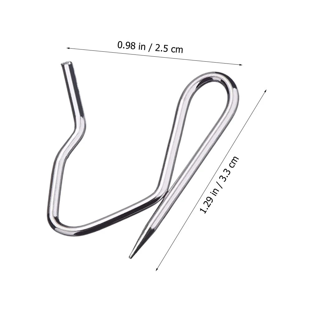 

58Pcs Stainless Steel Curtain Hooks Pin-on Design for Drapes Shower Window Easy to Use and Detachable Curtain Hooks for Drapes