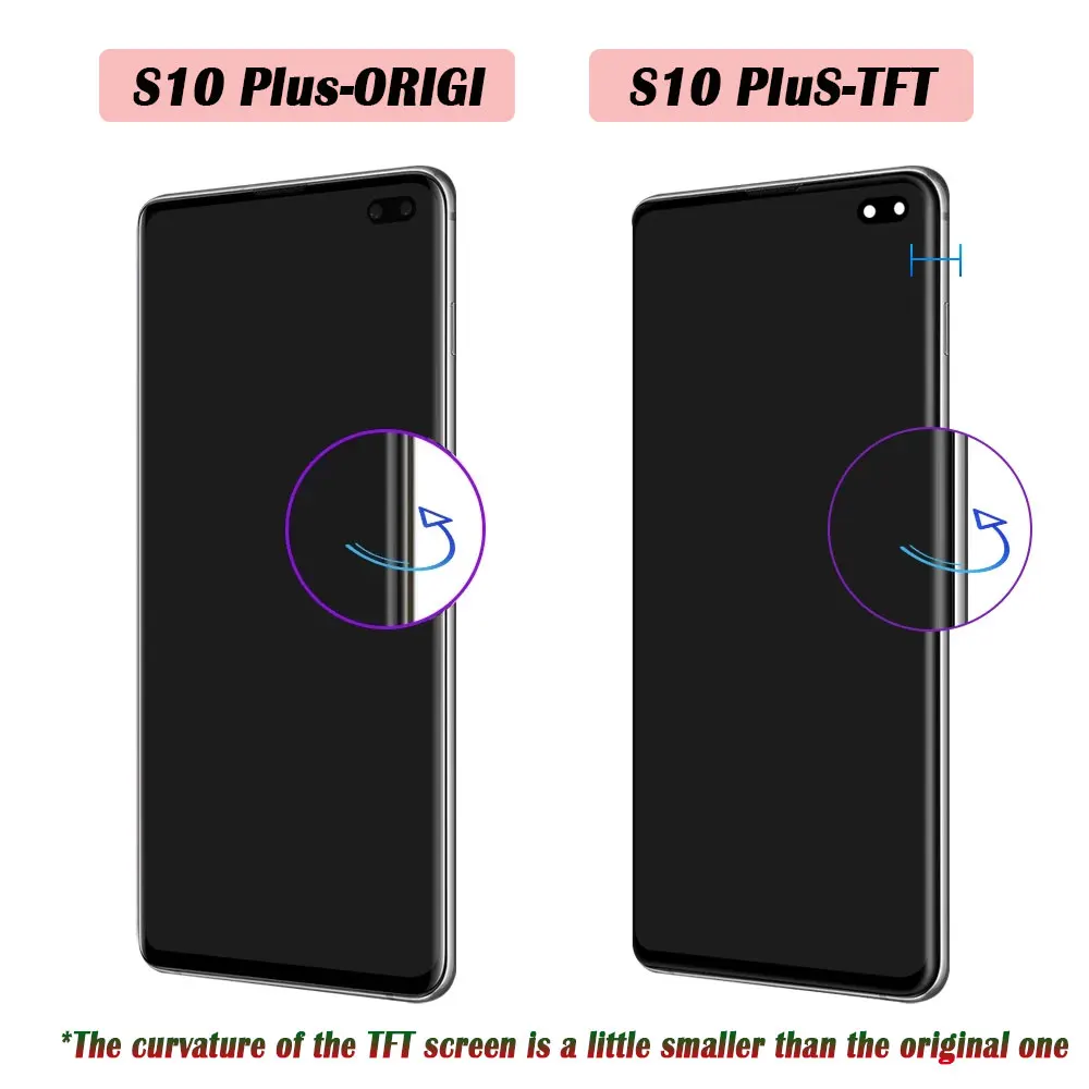 Imagem -04 - Display Lcd Substituição da Tela de Toque Adequado para Samsung S10 Plus Substituição da Tela G975 G975f