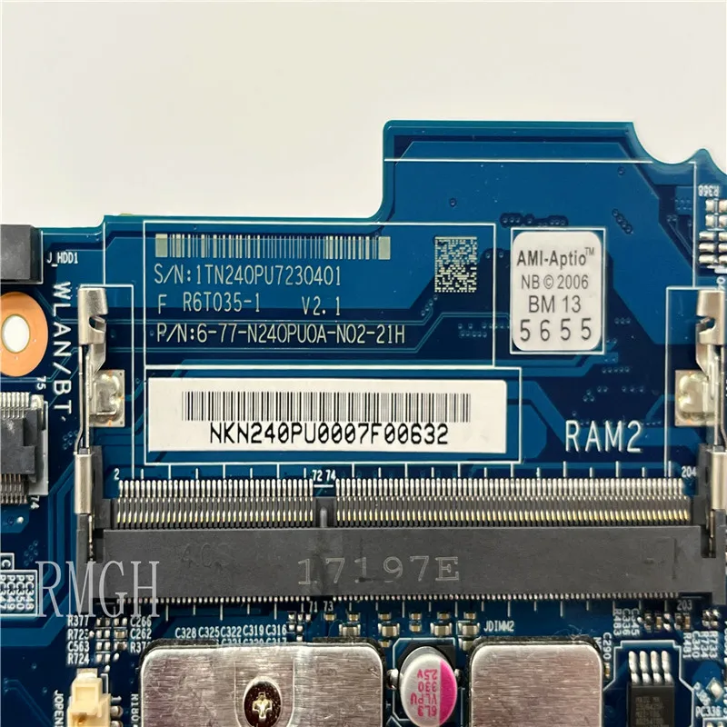 6-71-N24P0-D02 6-77-N240PU0A-N02-21H Original FÜR Clevo N240PU Notebook Motherboard SR2Z6 N3450 DDR4 100% test OK