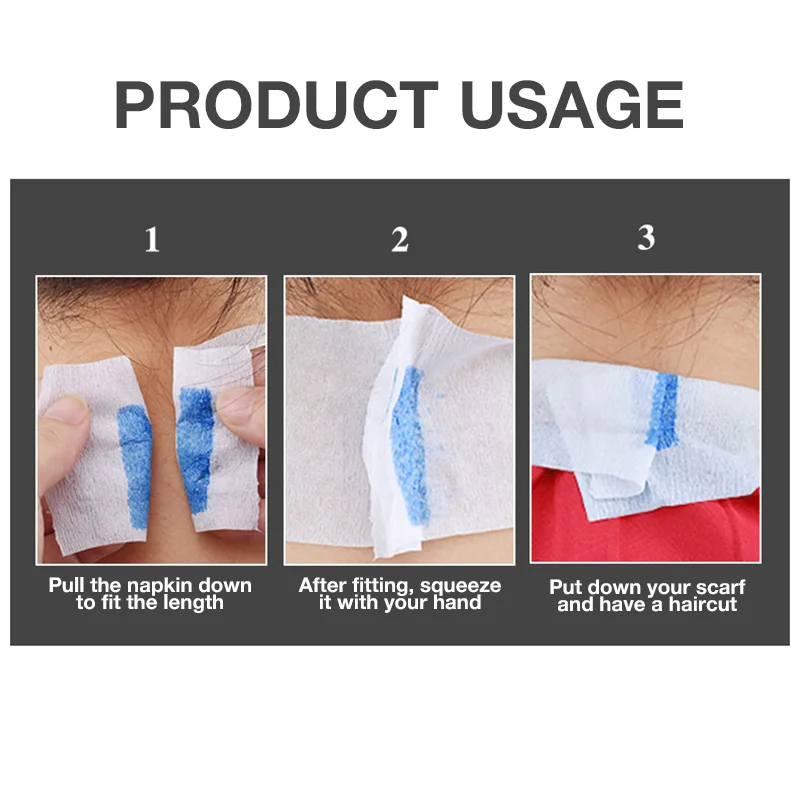 1 Roll Haircut Necks Disposable Hairdressing Collar Haircut Cape Covering Neck Paper Roll Cutting Wrap Apron Cover Accessory