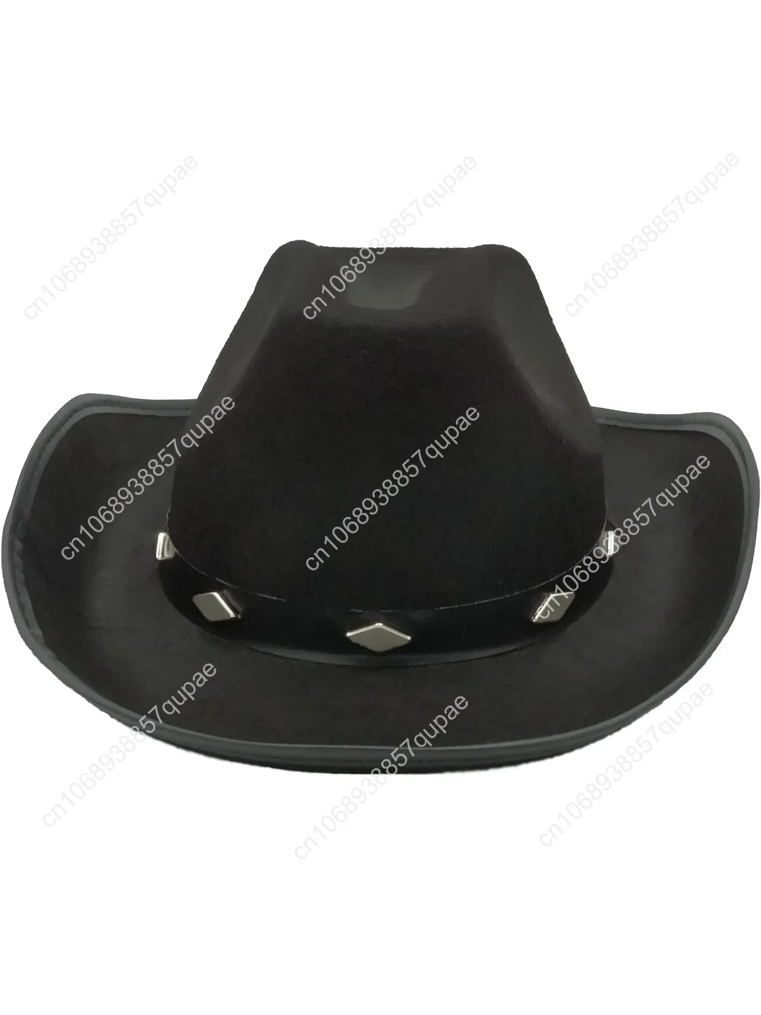 

4E's Novelty Black Cowboy Hat for Men & Women Felt Studded Black Cowgirl Hat for Women Western Themed Party Cowboy Costume