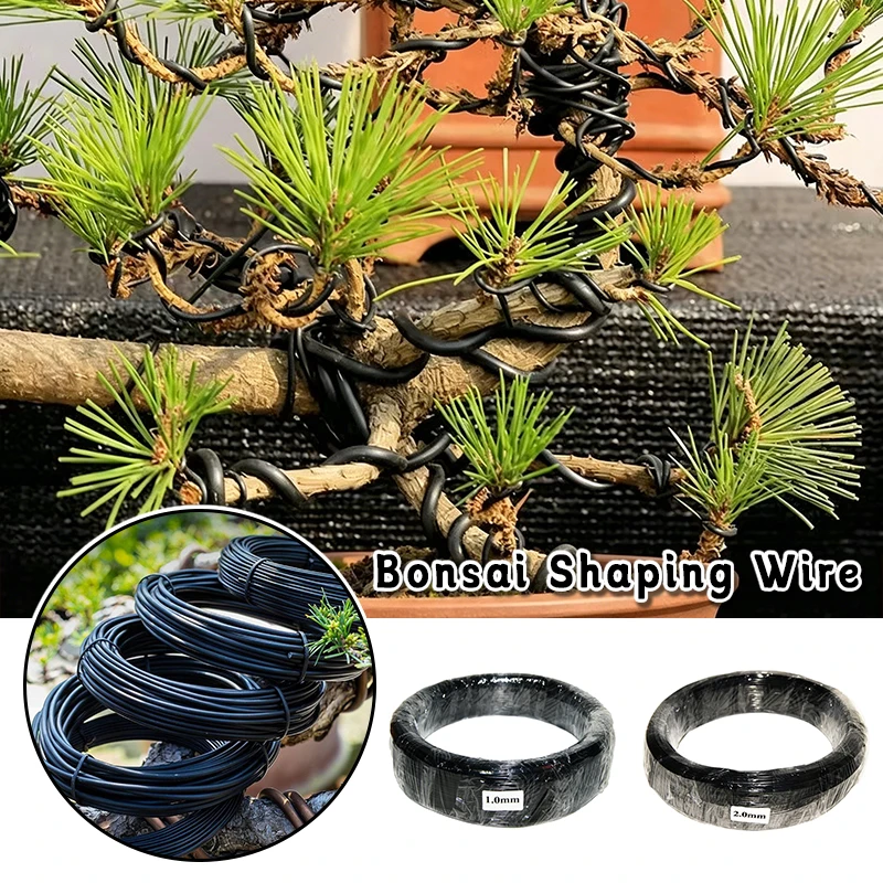 Aluminum Bonsai Wire 500g Black Anodized Training Wire for Branch Shaping Plant Support Garden DIY Horticulture Tools
