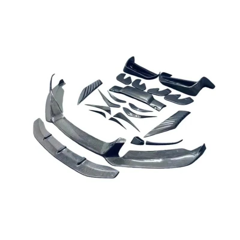 High quality I Carbon Fiber Body Kit Front Side Skirt Diffuser Rear Spoiler Wing Bumper CaDurle