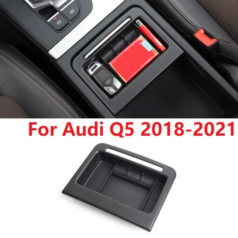 Car Central Armrest Storage Box Stowing Tidying for-Audi Q5 2018-2021