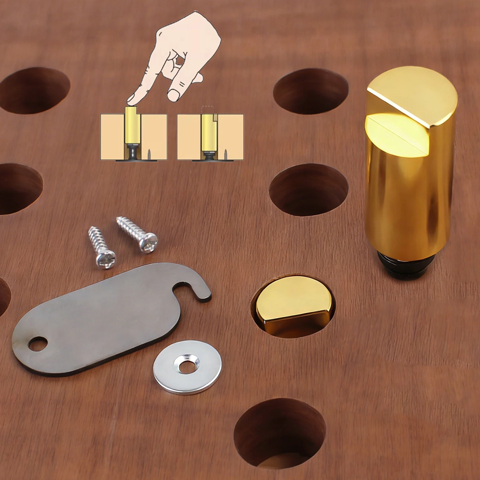 

1 шт. Зажим-ограничитель для верстака из алюминиевого сплава, выдвижной, для сверления отверстий 19/20 мм, для деревообрабатывающих проектов и DIY-работ