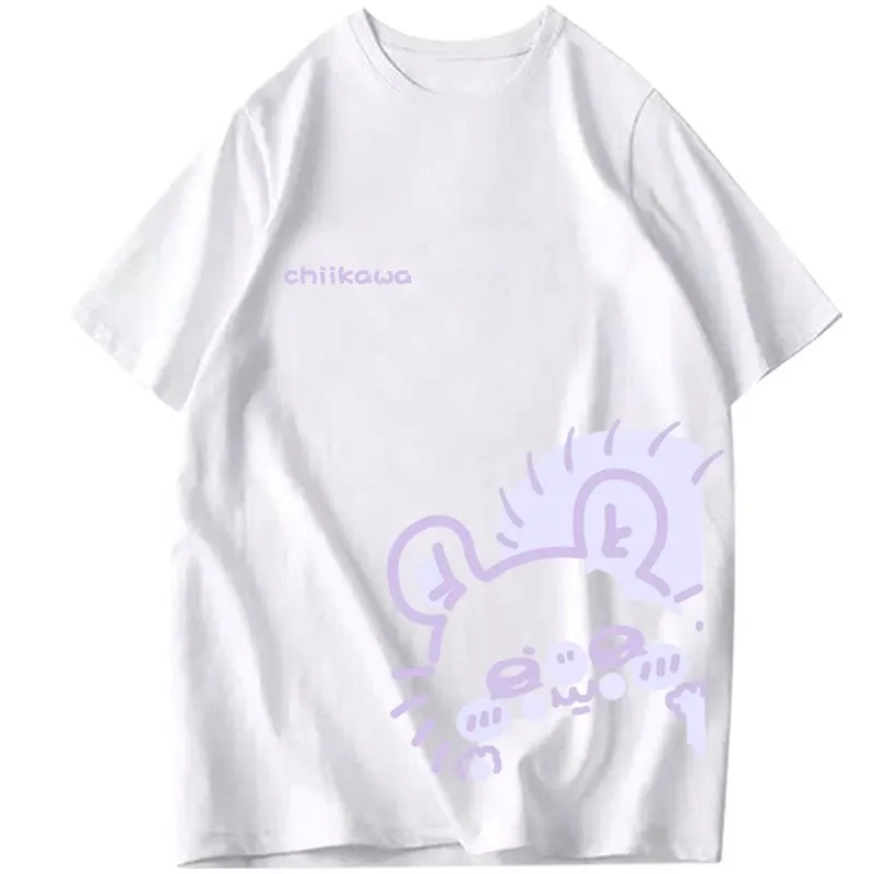 Chiikawa Playful Daily Comic Print T-Shirt, Unisex, lockerer O-Ausschnitt, lässiges Sommer-Kurzarmshirt, trendiges Harajuku-Streetwear-Oberteil für den Alltag – Detail 10