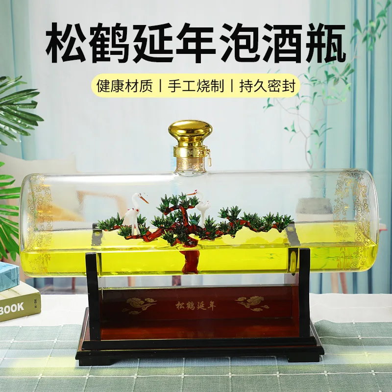 15Kg high borosilicate glass sealing process glass sparkling wine bottle home ornament