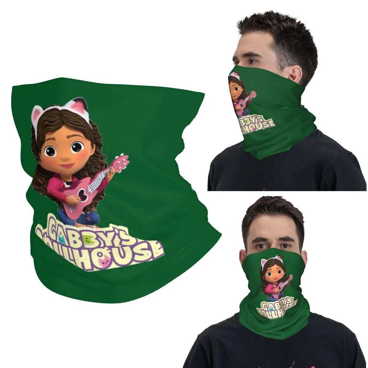 

Кукольный домик Gabbys Gabby Family Бандана на шею Маска с принтом Шарф Теплая маска для лица Унисекс для взрослых