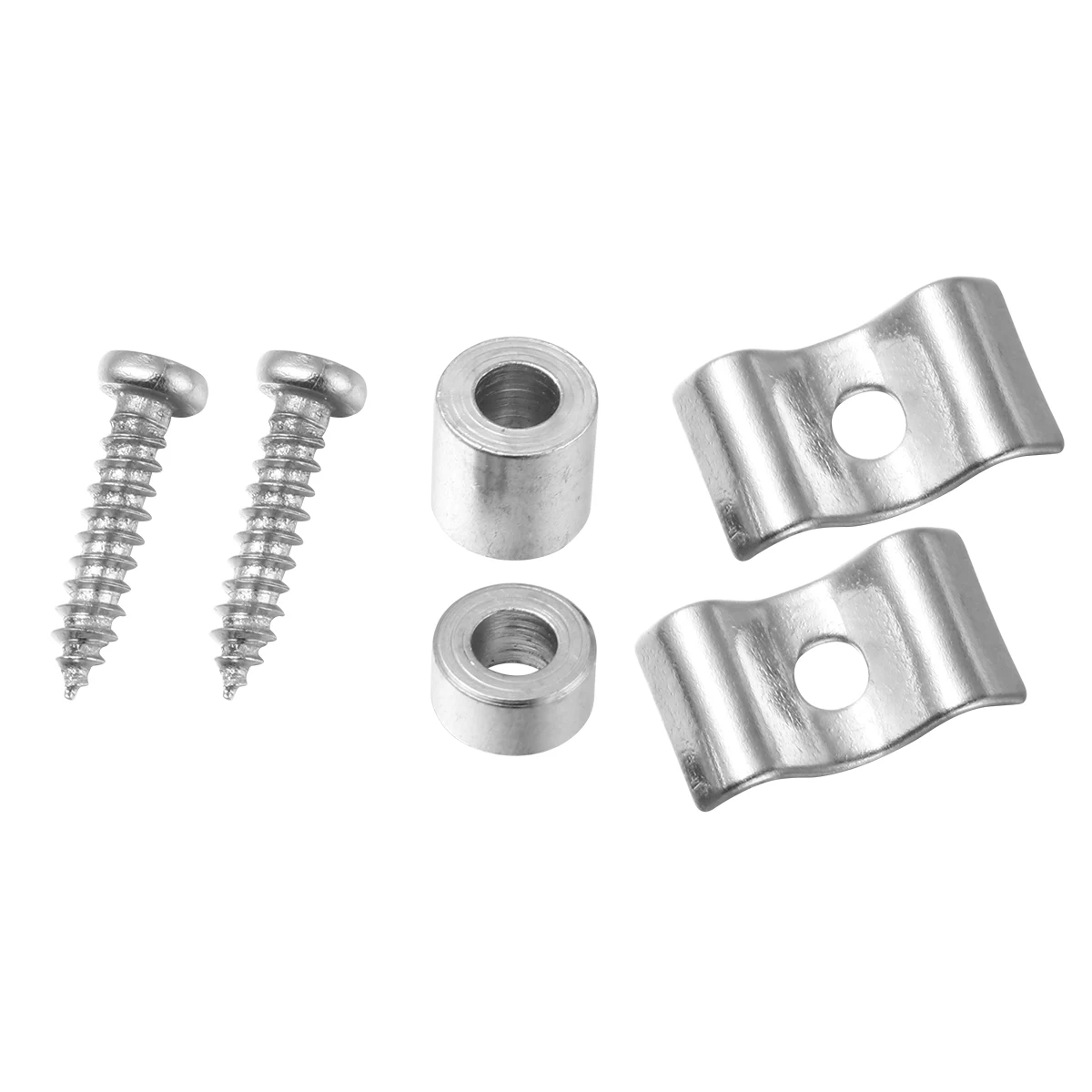 

4 Sets Guitar Strap Button Headphone Buckle Stable Silver Pressure Chord Guitars