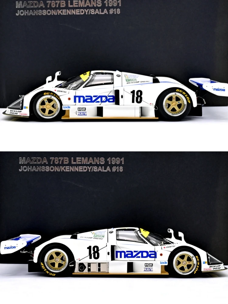 Autoart 1:18 787B #18 Le Mans 1991 Alloy Fully Open Simulation Limited Edition Alloy Metal Static Car Model Toy Gift