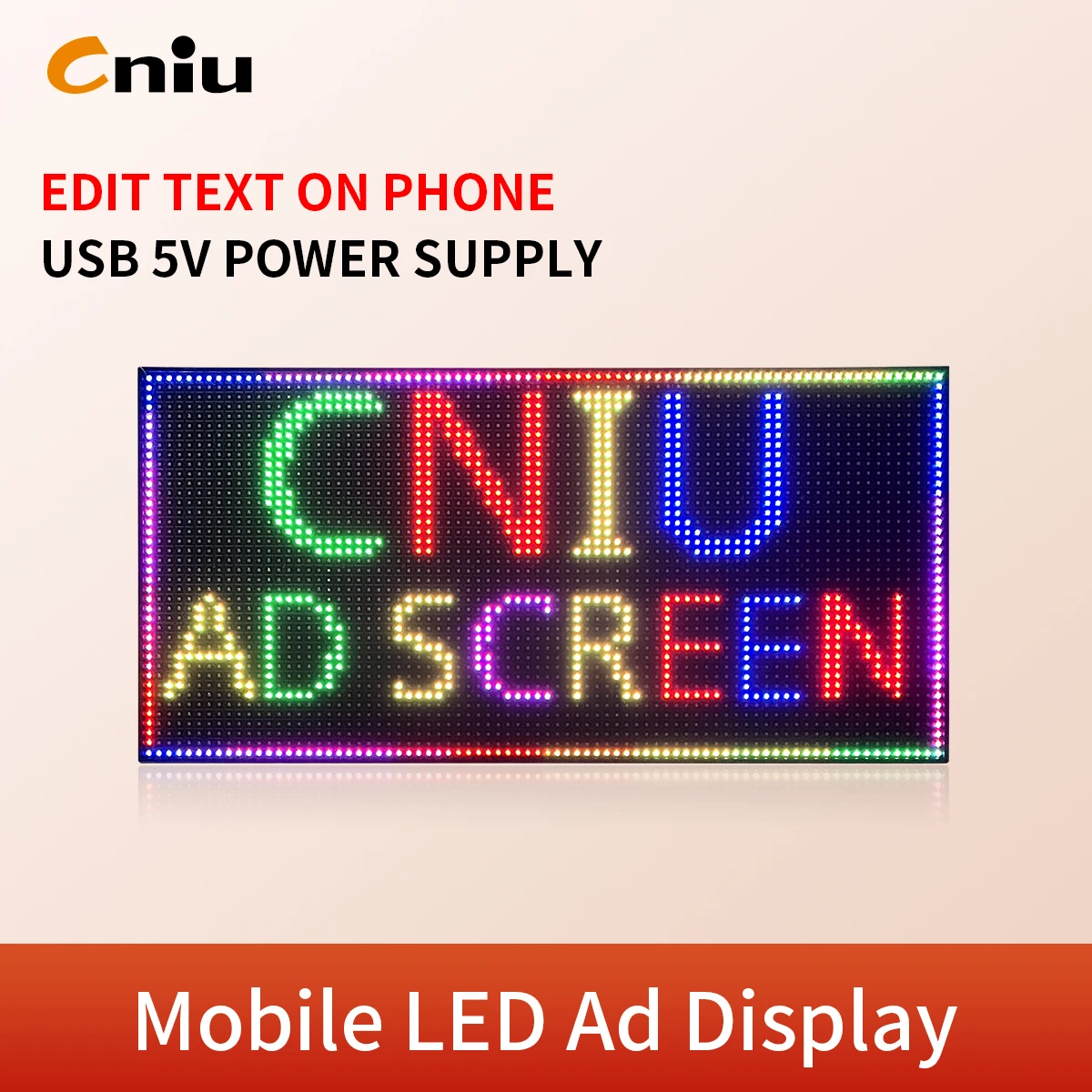 P4 RGB LED Advertising Display, Programmable Sign for Street Stall, Night Market, Counter & Live‑Streaming Room
