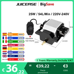 Luchthulpset Cnc Metalen Luchtmondstuk 25W 54l/Min Laser Luchtondersteuningspomp Voor Lasergraveur Snijden Neje Lasermodule A40640/A40630