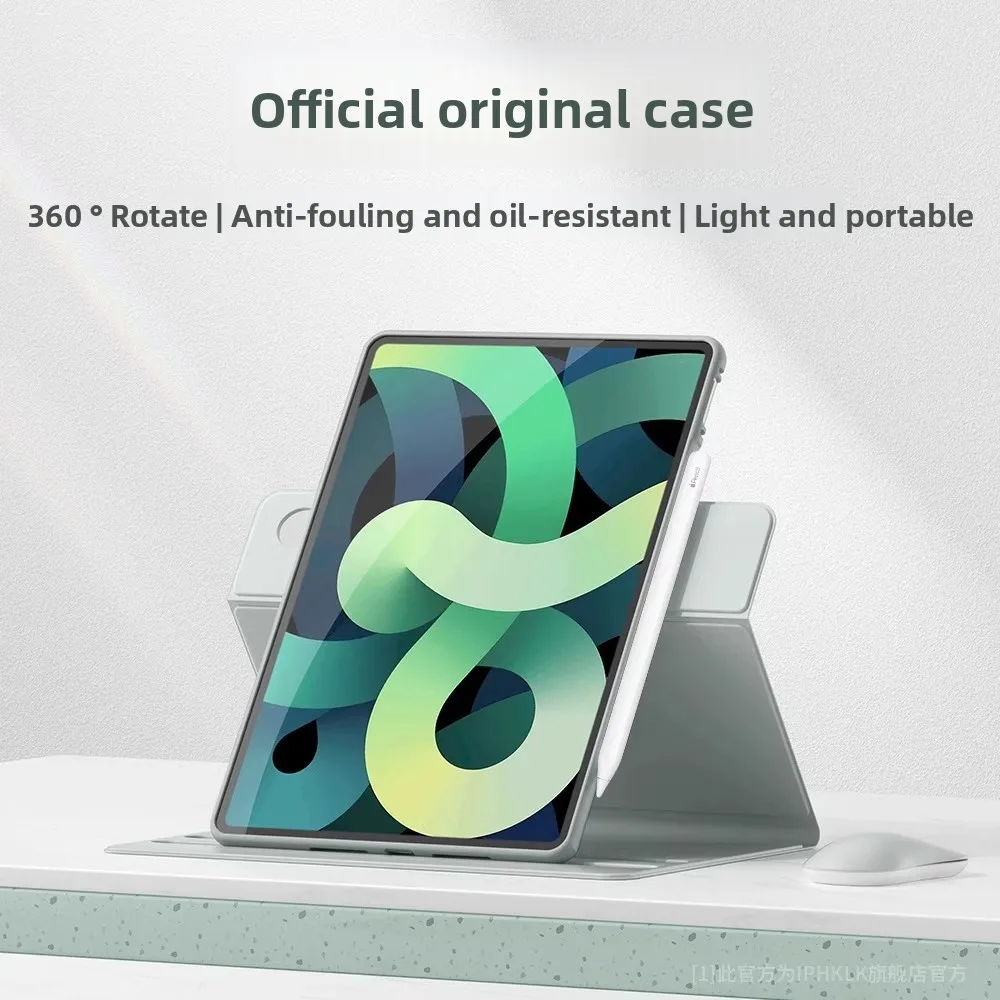 آيباد 360 °   حافظة iPad قابلة للدوران لهاتف 2024 Air 11 13 M2 Pro 11 13 M4 Air 4 5 10.9 iPad 7/8/9/10th Generation Mini 6 غطاء حامل لوحي