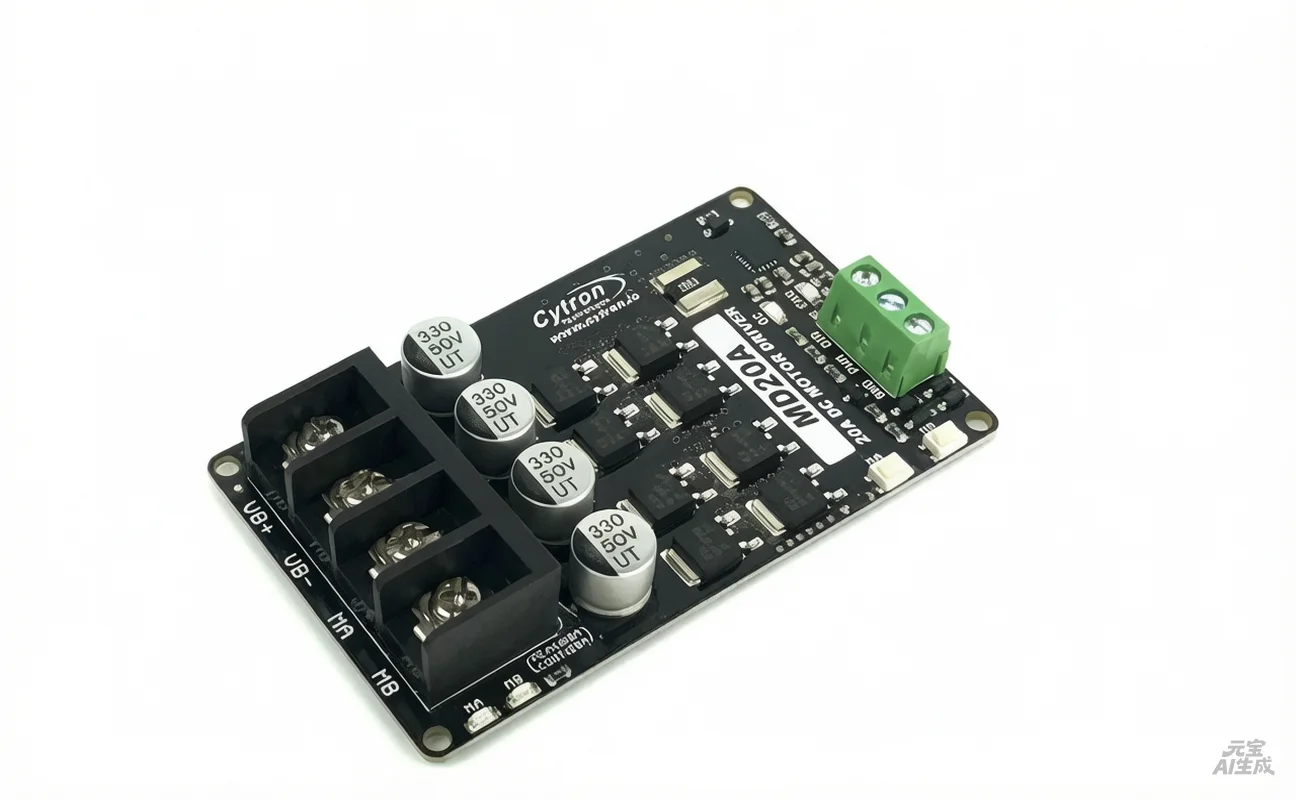 MD20A Cytron 20A DC Motor Driver 6-30V Bipolar PWM Speed Control with Multi-Protection for Robotics