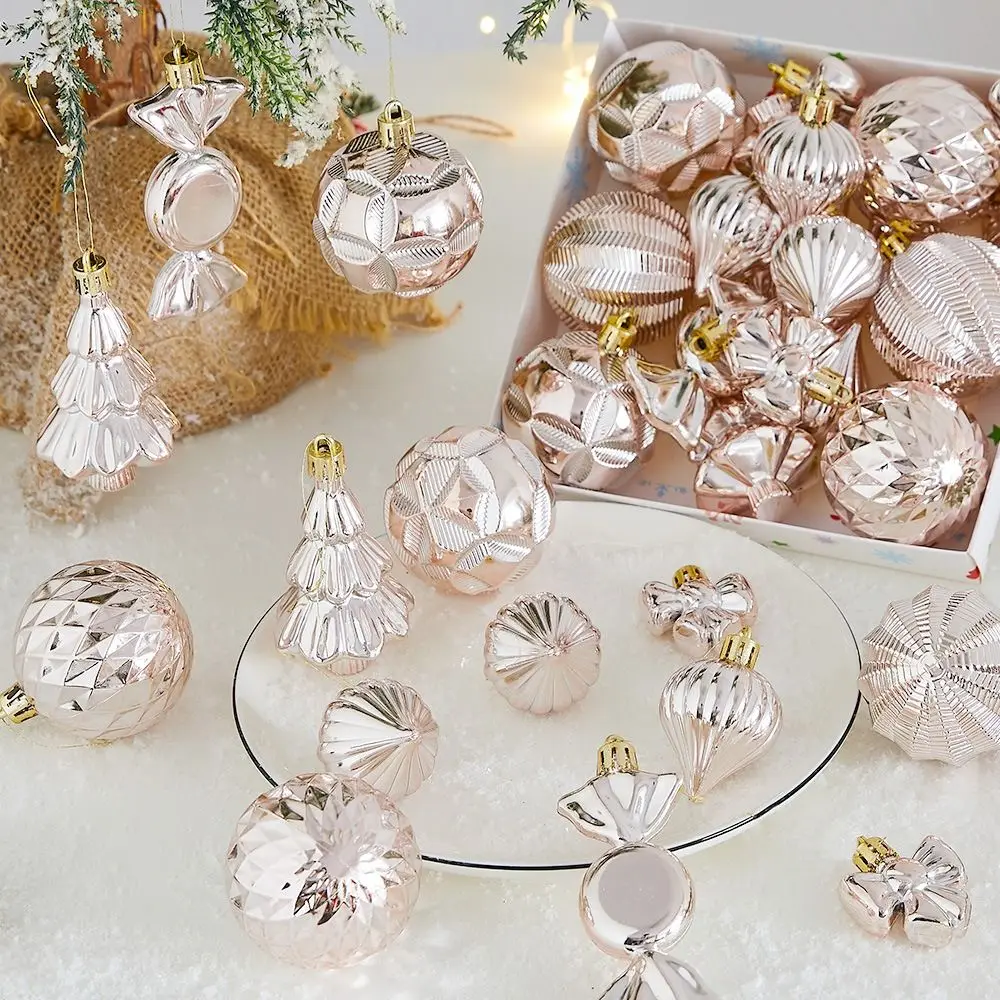 

Christmas Ball Set Christmas Tree Decoration Home Decor Pendant Room Waterproof Hanging Ornament 18pcs