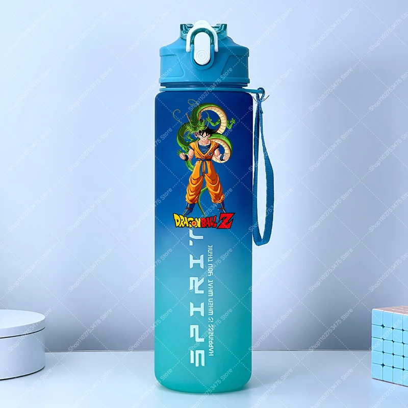 DRAGON BALL Boy Cartoon Plastic Cup Men Portable Sport Water Bottle 28oz Children Anime Cute Cold Drink Container Cups Xmas Gift
