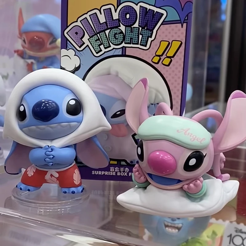 Miniso Disney Blind Box Stitch Poduszka Fight Seria Model Śliczna Kolekcja Ozdoby Dekoracyjne Anime Zabawka Dla Dzieci Prezent Urodzinowy