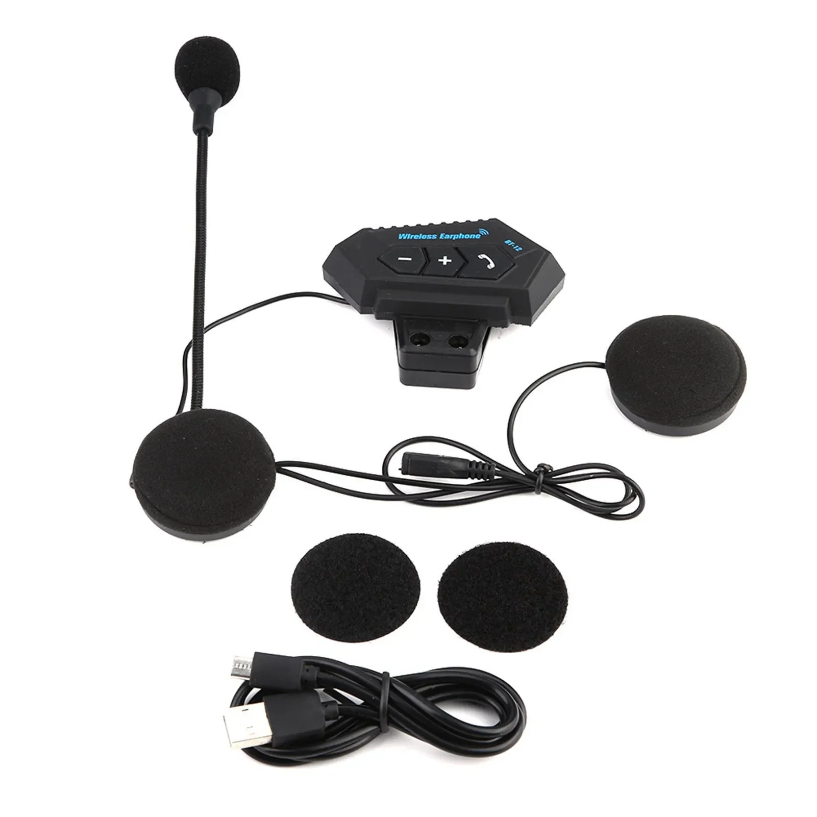 

1 Pair Motorcycle Helmet BT Headset Headphone Speakers Support Handsfree Calling Helmet BT Headset Helmet Hands‑ Headset