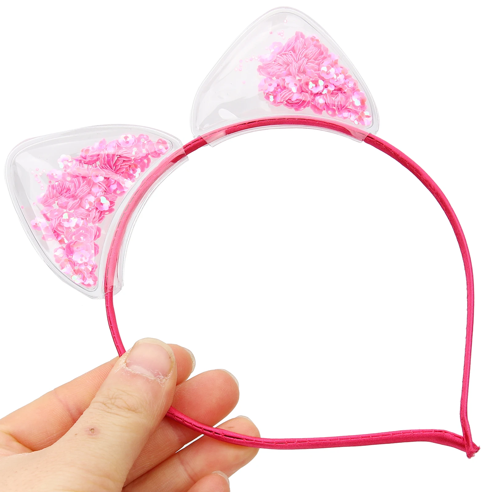 

6 pcs Quicksand Cat Ear Cute Cat Ears Hairband Headbands Girls Lightweight Kids Hairband Accessories Party Cosplay Gifts