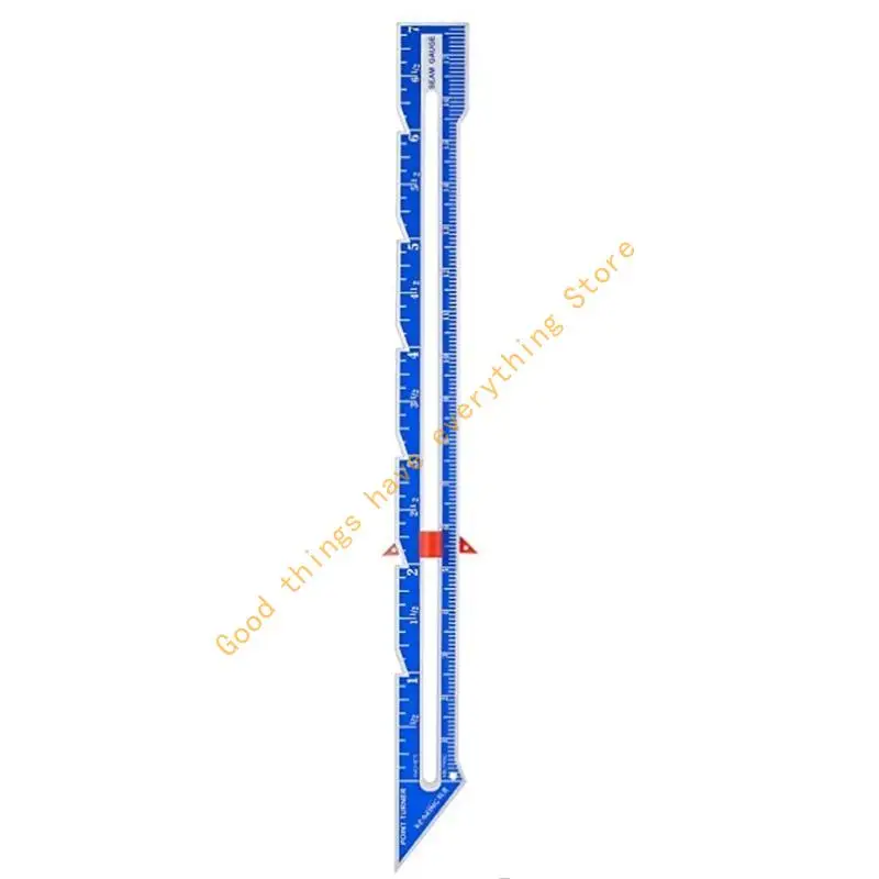 

3 Pieces of 5-in-1 Sliding Gauge Measuring Sewing Ruler Tool for Sewing Quilting 55KF