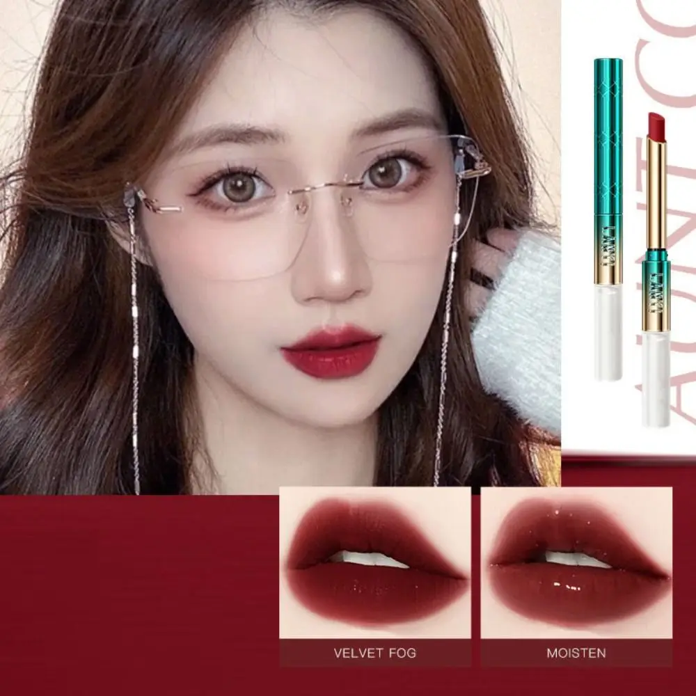 2in1 أحمر شفاه مائي مقاوم للماء مضاد للتجفيف كريم العناية بالشفاه ترطيب غير لاصق كوب ترطيب الشفاه عصا العناية بالشفاه
